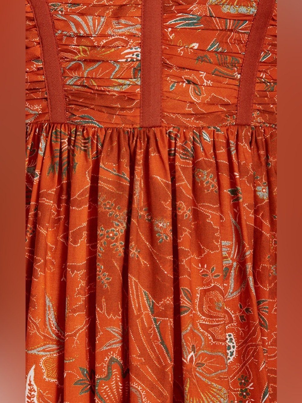 Ulla Johnson Leilani Cotton Maxi Dress In Red Orchid Size 6 - Picture 9 of 16